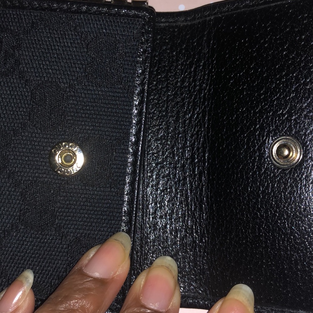 Gucci Gg Black Web Stripe Web Bow Key Holder - image 8